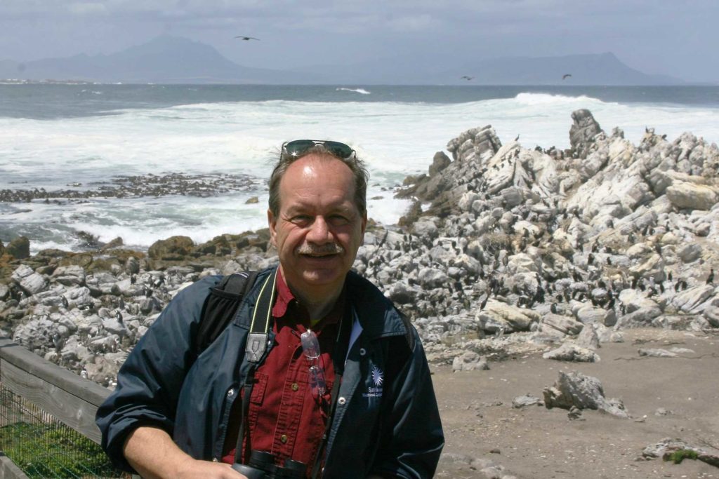 Smithsonian scientist Steve Sarro at stony point