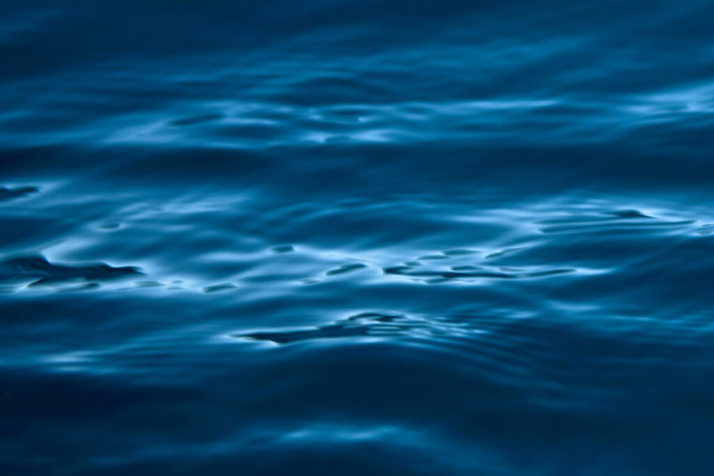 water with small waves and ripples